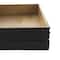 Brown Mango Wood Handmade Tray Set with Black Groove Exterior